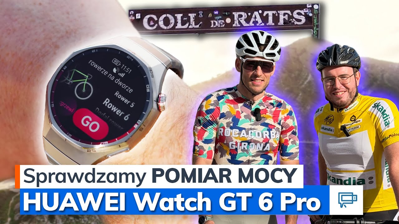 Czy HUAWEI Watch GT6 Pro DOR&Oacute;WNA 🚵 PROFESJONALNYM pomiarom? Test wirtualnego POMIARU MOCY 🚴