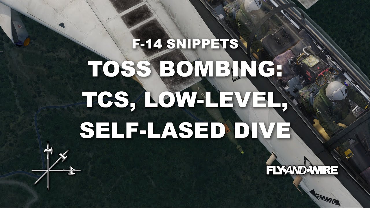 DCS F-14 Snippets: Toss bombing - TCS, Low-level and Self-Lased Dive