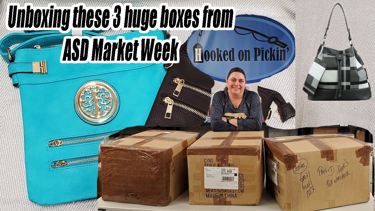 Unboxing these 3 huge boxes from a vendor at ASD Market Week Las Vegas - What did I get? I show you!