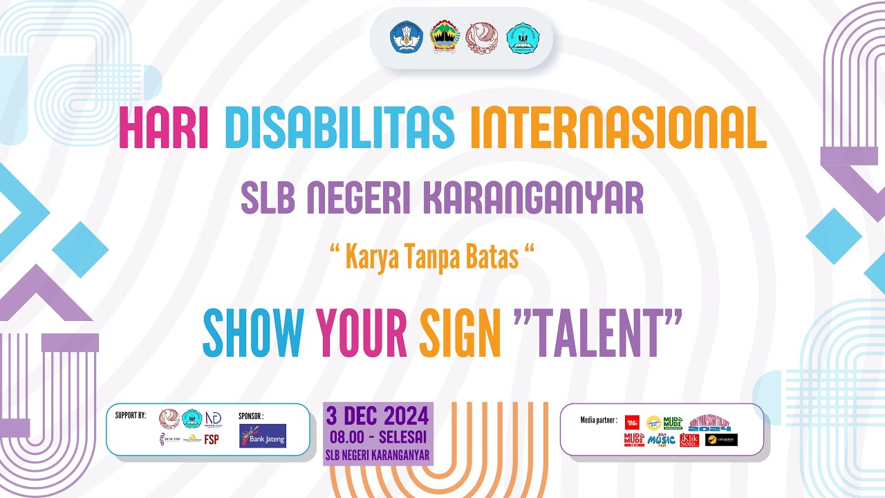 LIVE 🔴 HARI DISABILITAS INTERNASIONAL 🧏🏼🙋🏼‍♂️ SLB NEGERI KARANGANYAR 🙋🏼🧏🏼‍♂️
