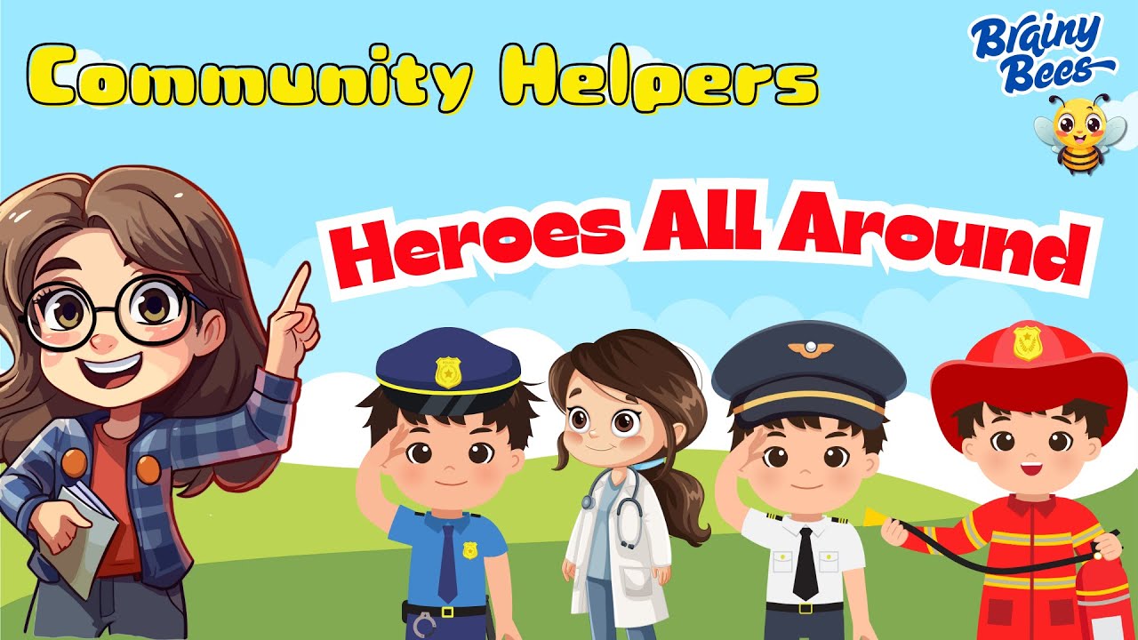 Heroes All Around 🚒👩‍⚕️ | Community Helpers | Jobs & Professions for Kids | Brainy Bees