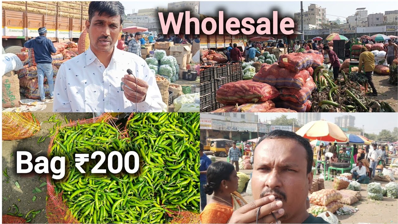 Kg-₹10 హోల్సేల్ గుడిమల్కాపూర్ వెజిటేబుల్ మార్కెట్|shopno 35 | WHOLESALE GUDIMALKAPUR VegetableMarket