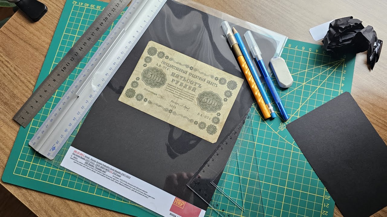 Process of Making (DIY) an Banknote album page 2025/05 (banknotų albumo lapo gamyba)