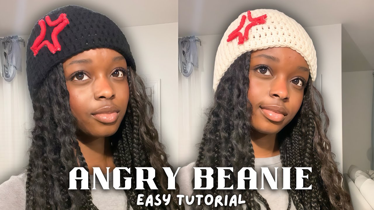 Crochet Angry Beanie Tutorial | Beginner-Friendly