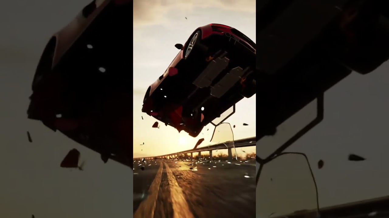 Epic Slow Motion Car Crash