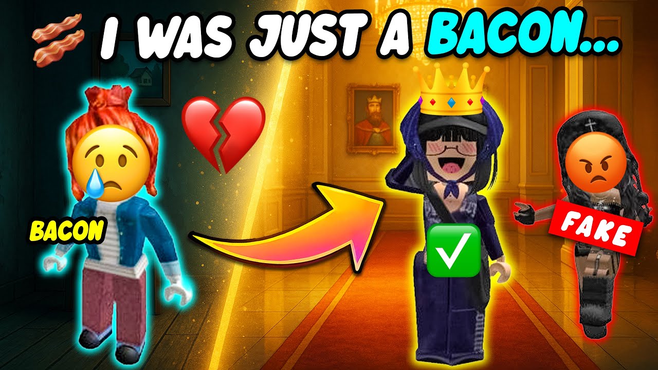 😱 Я БЫЛА ПРОСТО БЕКОНОМ, ПОКА НЕ УЗНАЛА, ЧТО Я ПРИНЦЕССА 👑 #roblox #robloxstory