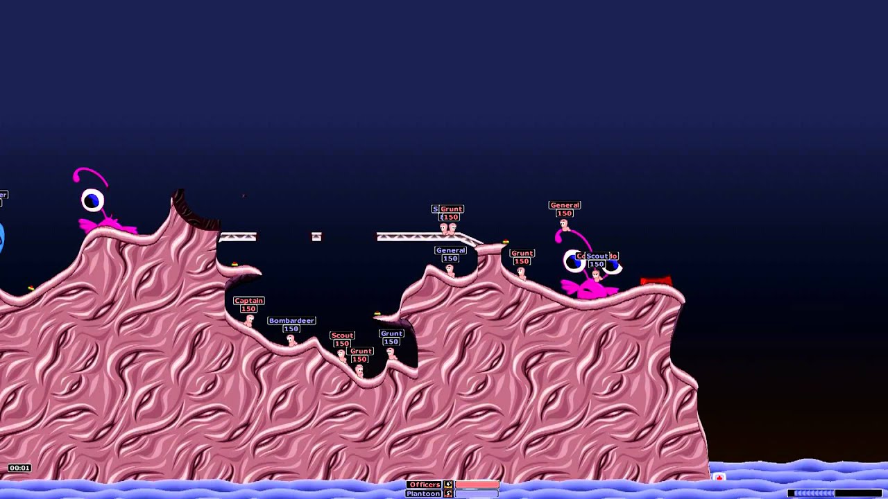 Worms Armageddon: Wormbot (Intelligent CPU) - Super Sheep mode test