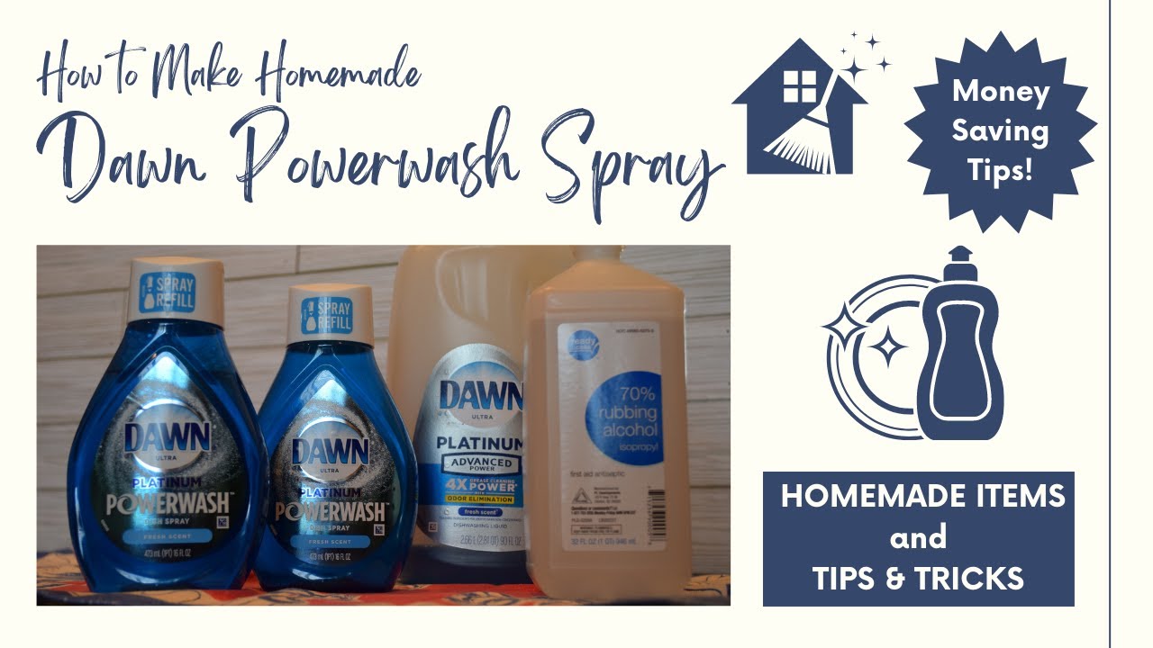 Homemade Dawn Powerwash Spray Solution | Money Saving Tips | DIY Dawn Powerwash Dish Spray Refill!