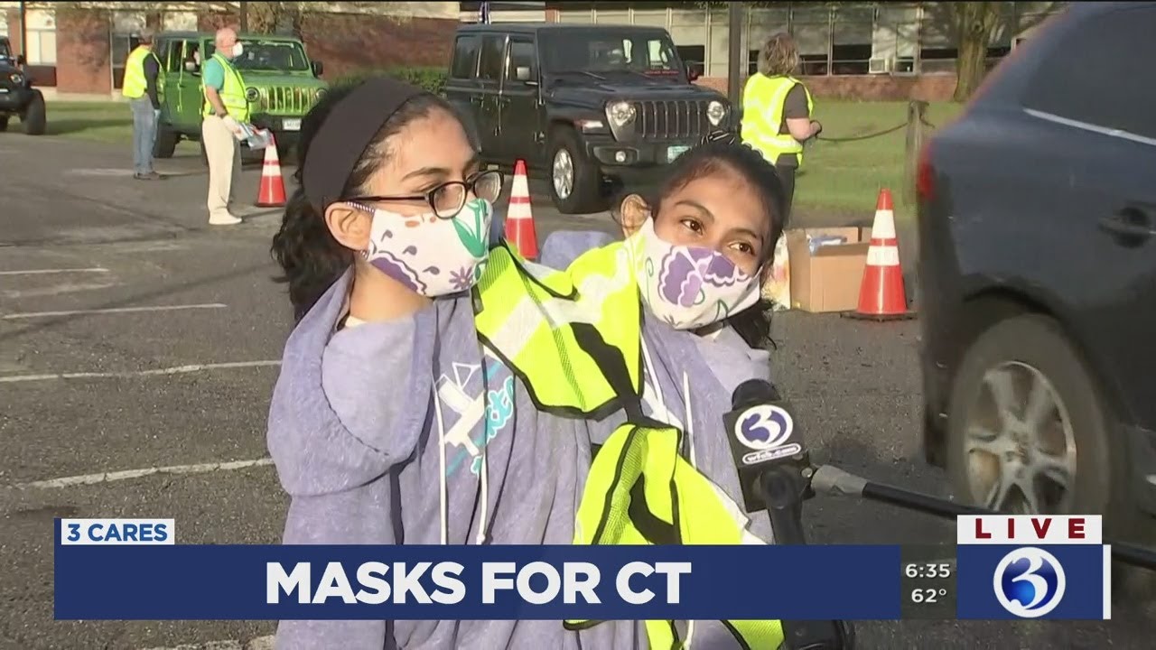 VIDEO: New Milford sisters help out at Masks for CT event in honor of Denise D’Ascenzo