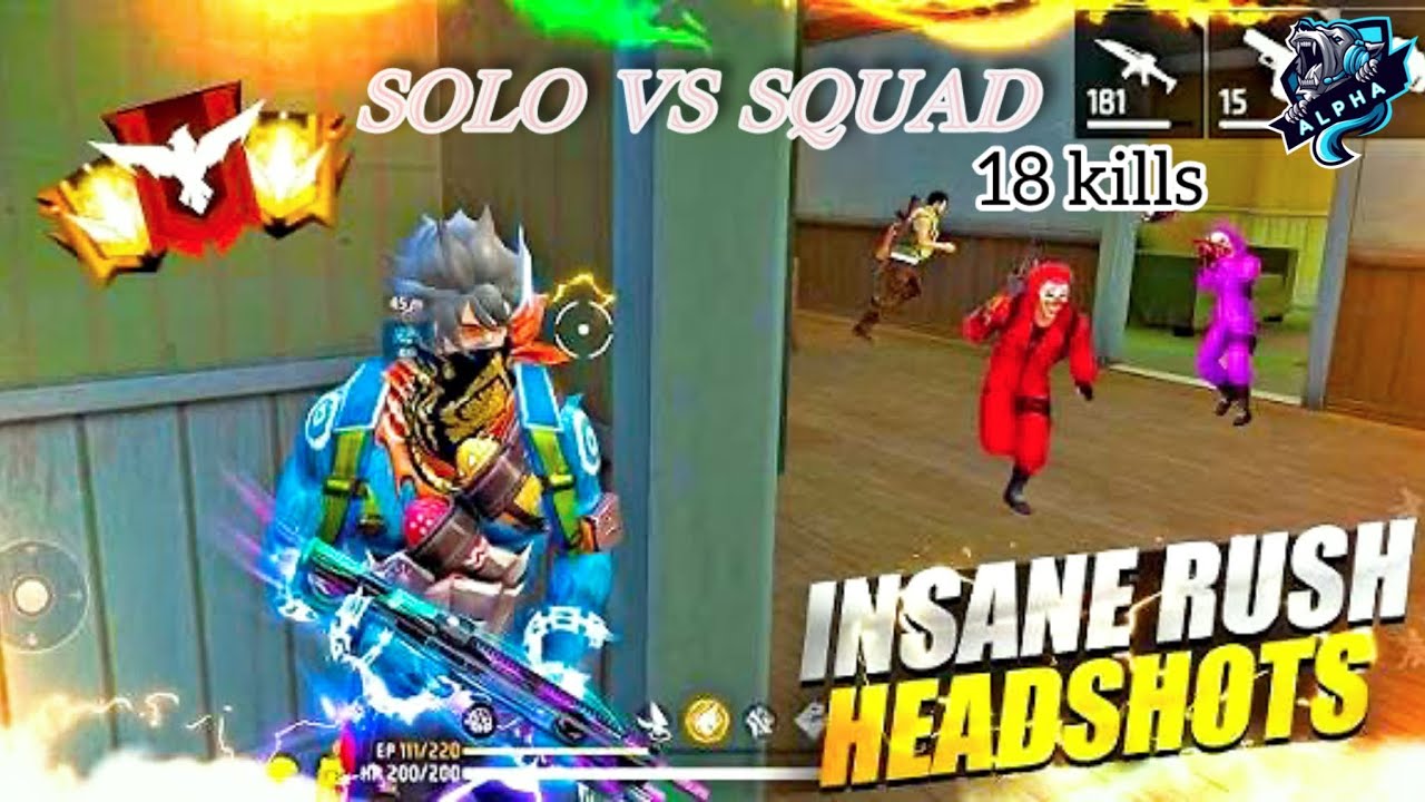 SOLO VS SQUAD FULL GAMEPLAY 18 Kills AC80+MP40 💪 BY ALPHA GAMING 💪