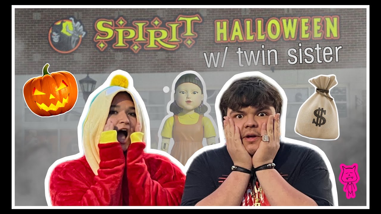 TAKING MY TWIN SISTER TO SPIRIT HALLOWEEN | SPOOKY COSTUMES + MORE 🎃👻