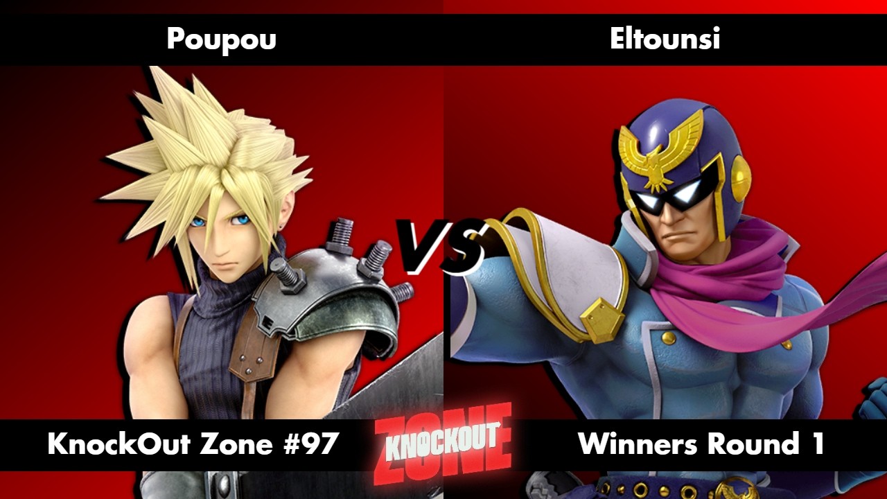 KnockOut Zone #97 - SSBU Winners Round 1 - Poupou (Cloud) vs Eltounsi (Captain Falcon)