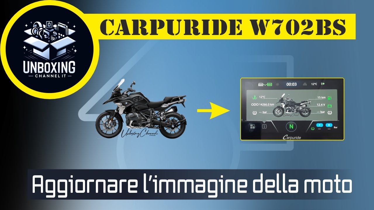 Carpuride W702-BS - Come sostituire l'immagine della moto !