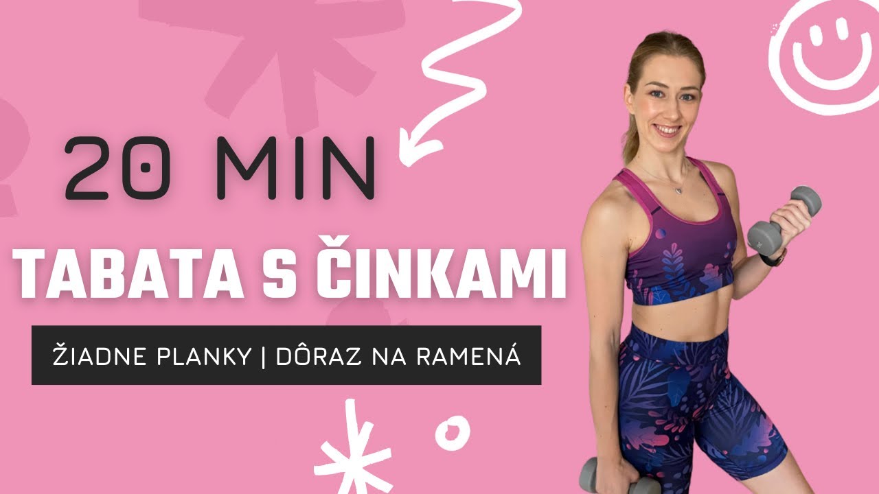 20 MIN TABATA S ČINKAMI | Cvičenie na doma | Cviky na celé telo | ŽIADNE PLANKY