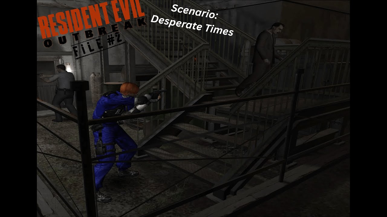 TRYING TO ESCAPE RPD - Resident Evil Outbreak FIle #2 (Scenario: Desperate Times)