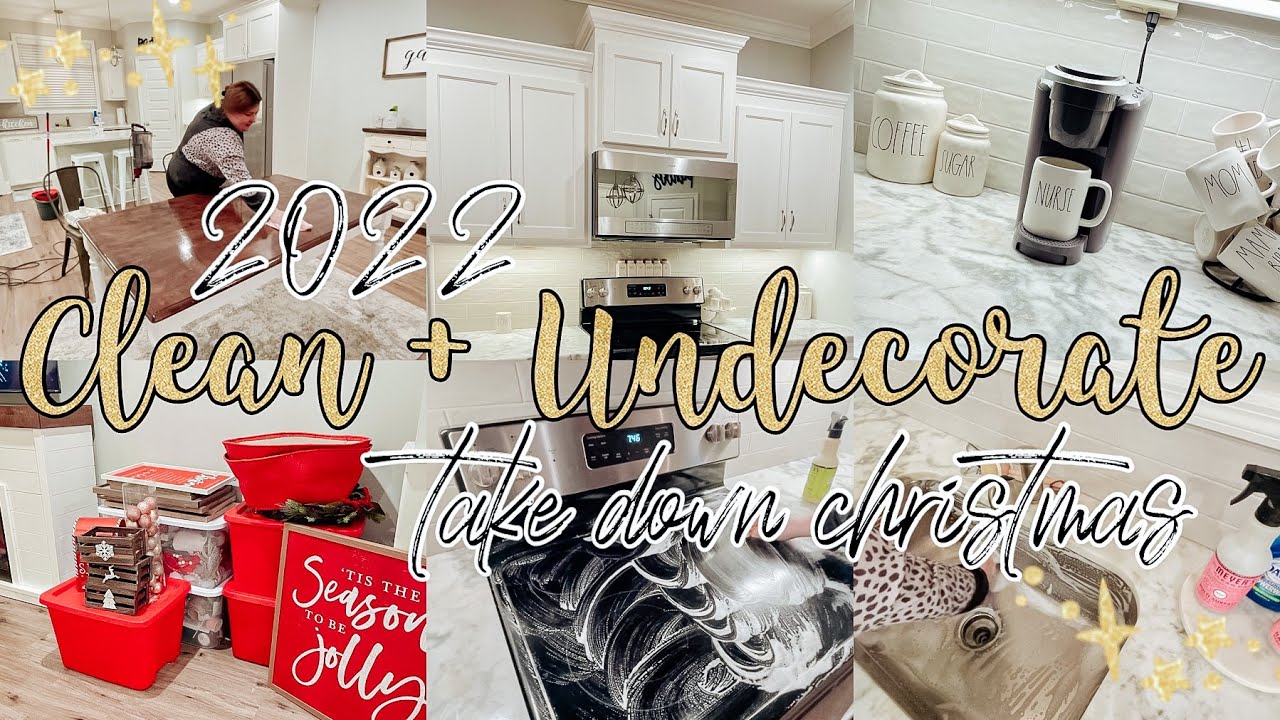 ✨NEW CLEAN + UNDECORATE | TAKING DOWN CHRISTMAS DECOR | SPEED CLEANING MOTIVATION