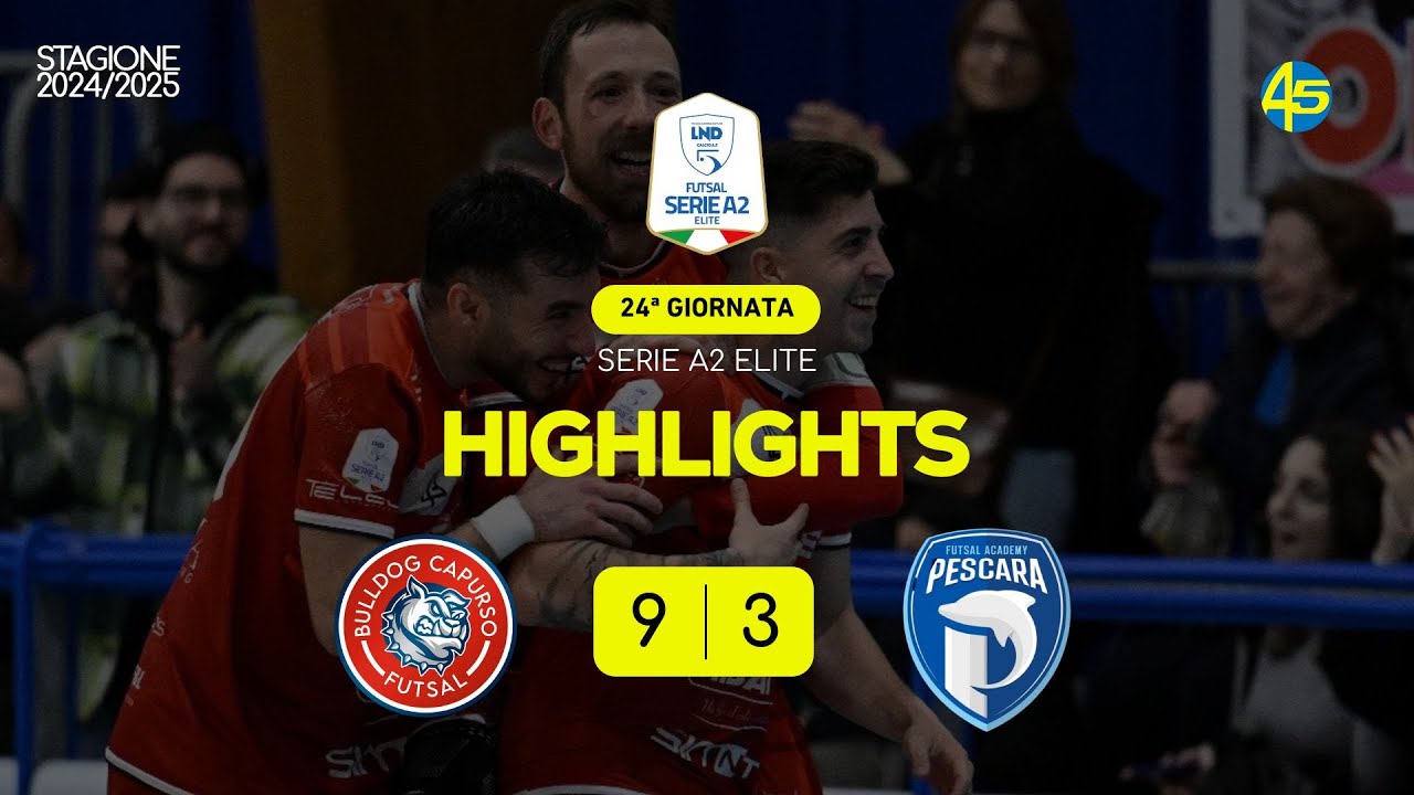 Bulldog Capurso-Academy Pescara 9-3 | HIGHLIGHTS | Serie A2 Élite 2024-25