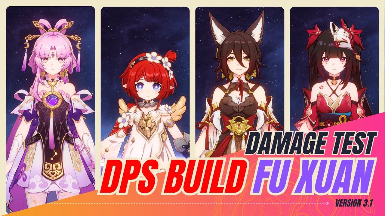 Honkai: Star Rail | E0 FU XUAN DAMAGE & DPS BUILD TEST - Pure Fiction Stage 2, Node 1