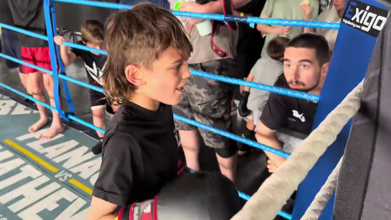 Dennan 8 years old @ kbw Dewsbury 1st ever K1 Bout