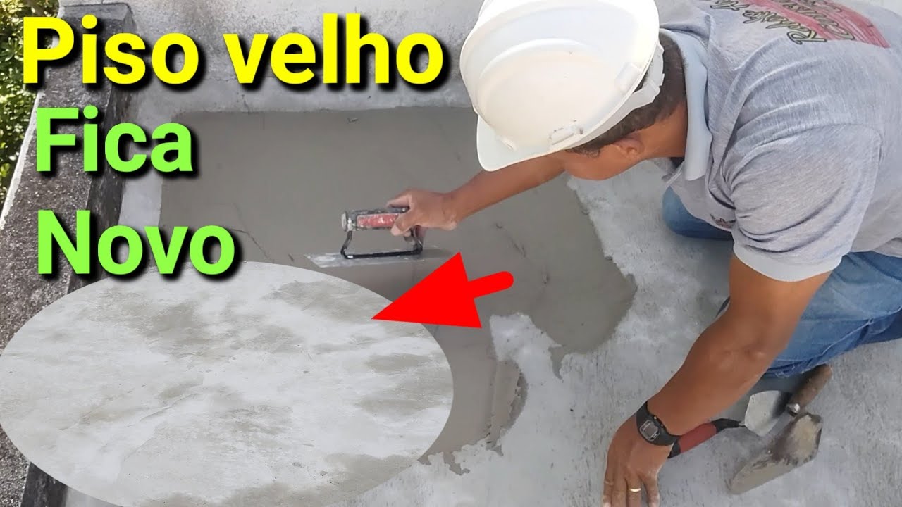 Cimento queimado em piso velho, Fácil fazer!