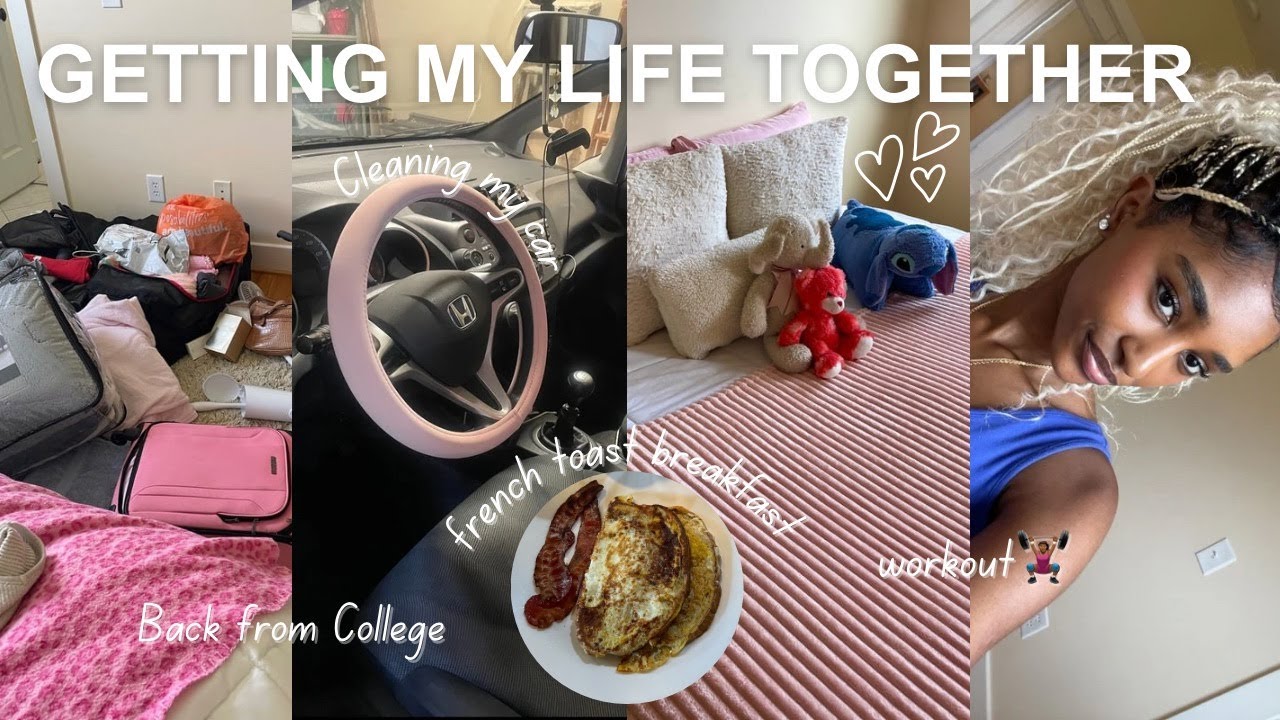 GETTING MY LIFE TOGETHER after college... | Tidying my room, cleaning my car, & working out