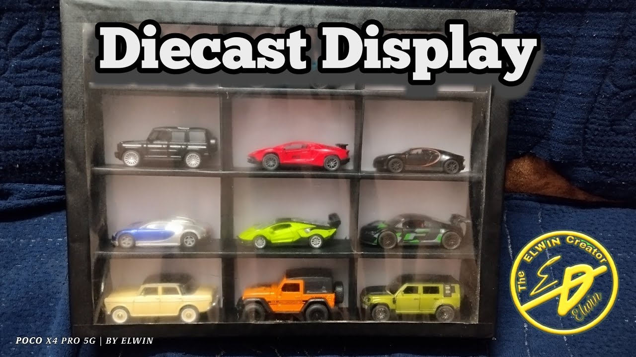 Hot wheels Display // How to make a display of diecast car by cardboard // by Elwin Creator