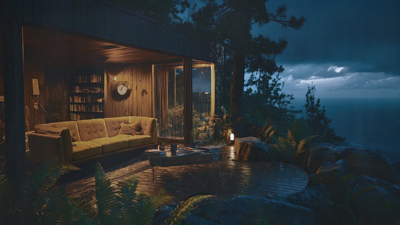 Soft Piano & Heavy Rain for Meditation, Yoga & Calm