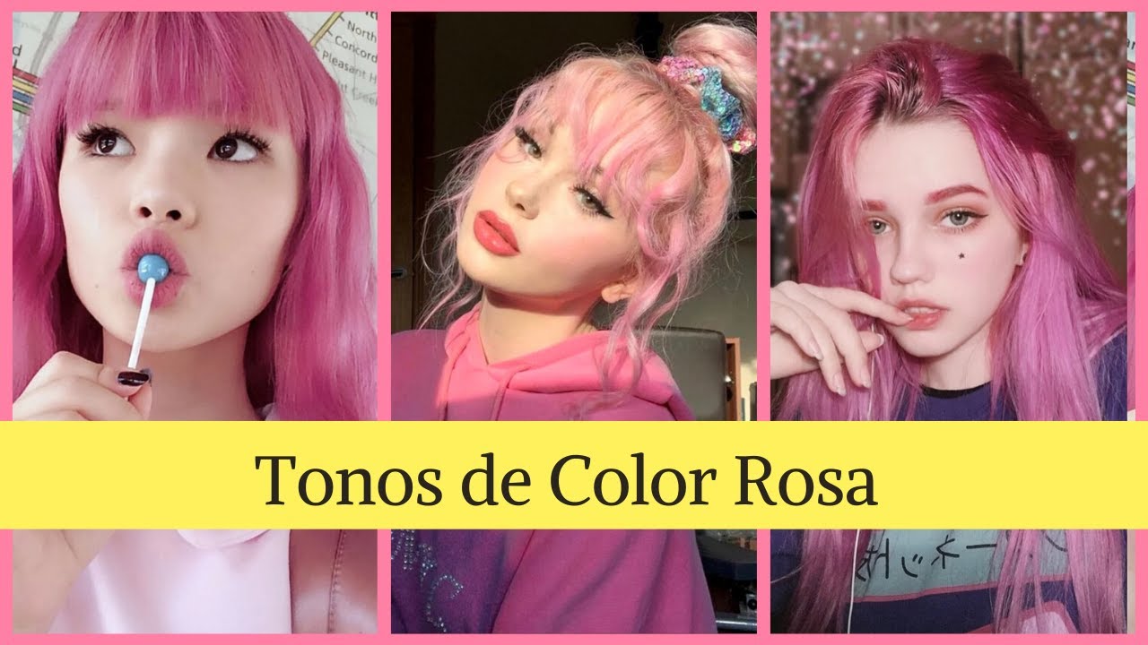 Tipos de color de cabello rosa tono 🔥😍❤️