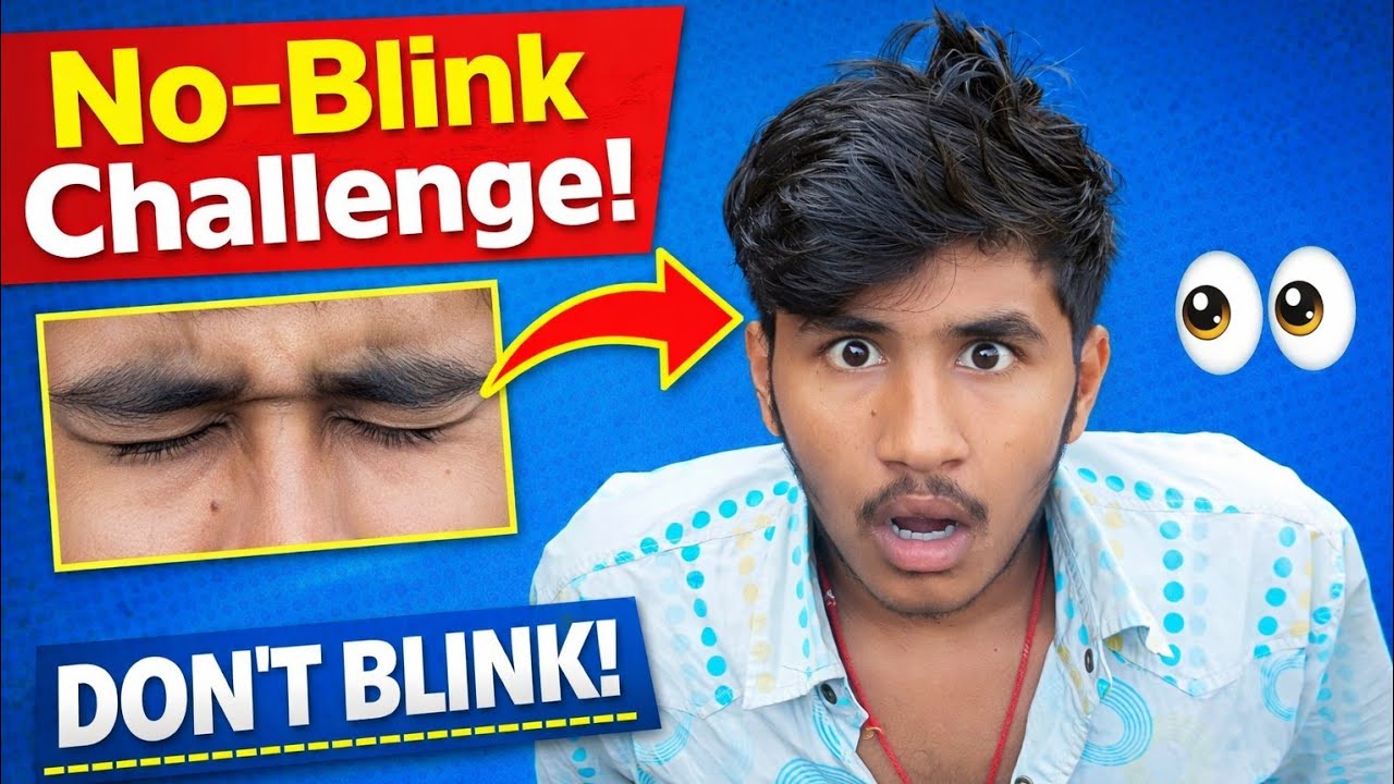 Can You Stare at the Camera Without Blinking? 👀 The Ultimate No-Blink Challenge! @CRACKER X.......  