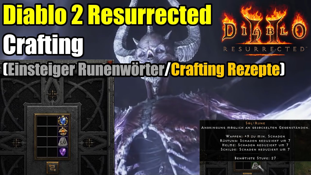 Diablo 2 Resurrected | Crafting | Einsteiger Runenwörter / Crafting Rezepte
