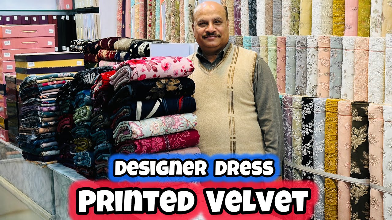 New Arrival Printed Velvet Suits Wholesale Price | Original Chiffon Designer Dress | Printed Velvet 