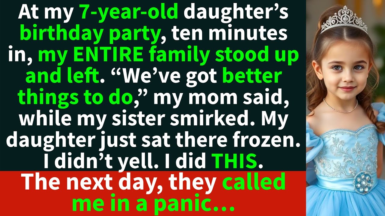 My ENTIRE family walked out of my 7-year-old daughter’s birthday: “We’ve got better things to do.”