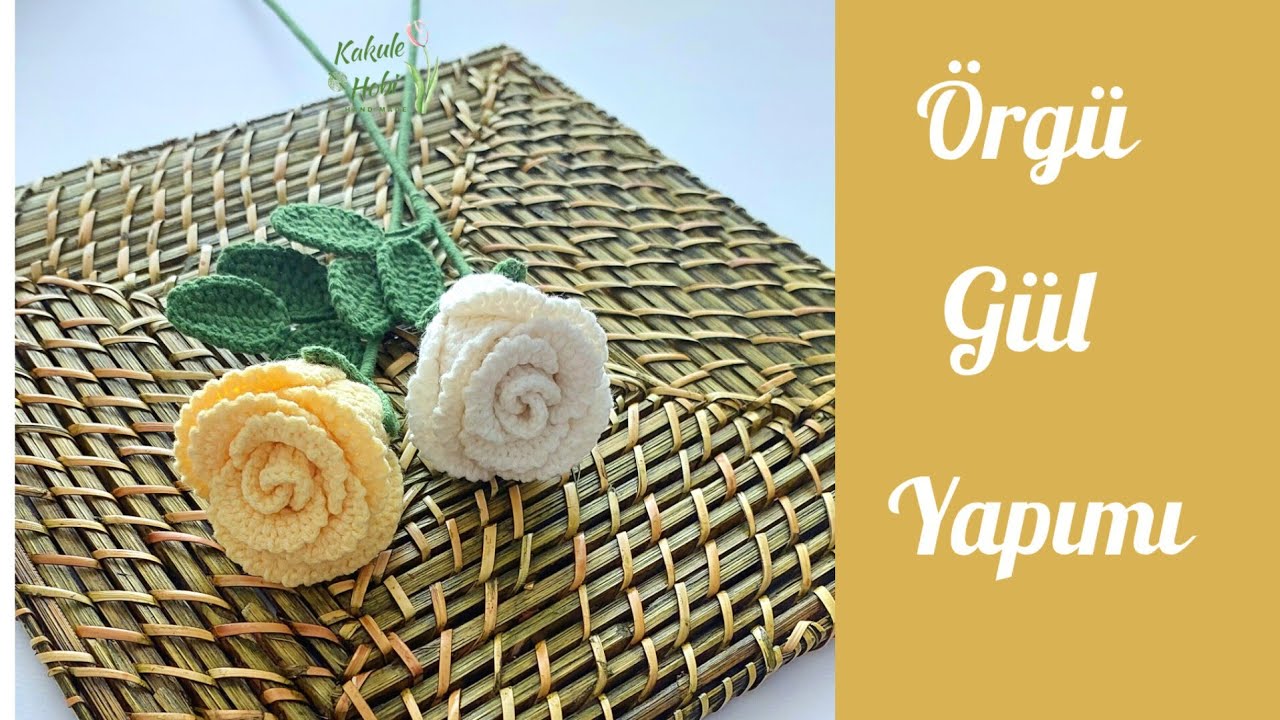 &Ouml;rg&uuml; G&uuml;l Yapımı / How to Crochet a Rose / &Ouml;rg&uuml; &Ccedil;i&ccedil;ek / Crochet Rose / Amigurumi G&uuml;l Detaylı Anlatım