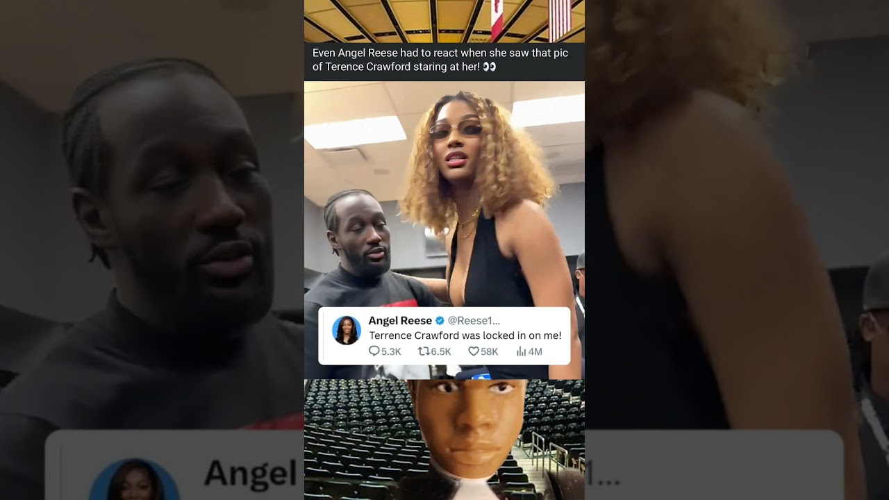 Even Angel Reese had to react when she saw that pic of Terence Crawford staring at her! 👀