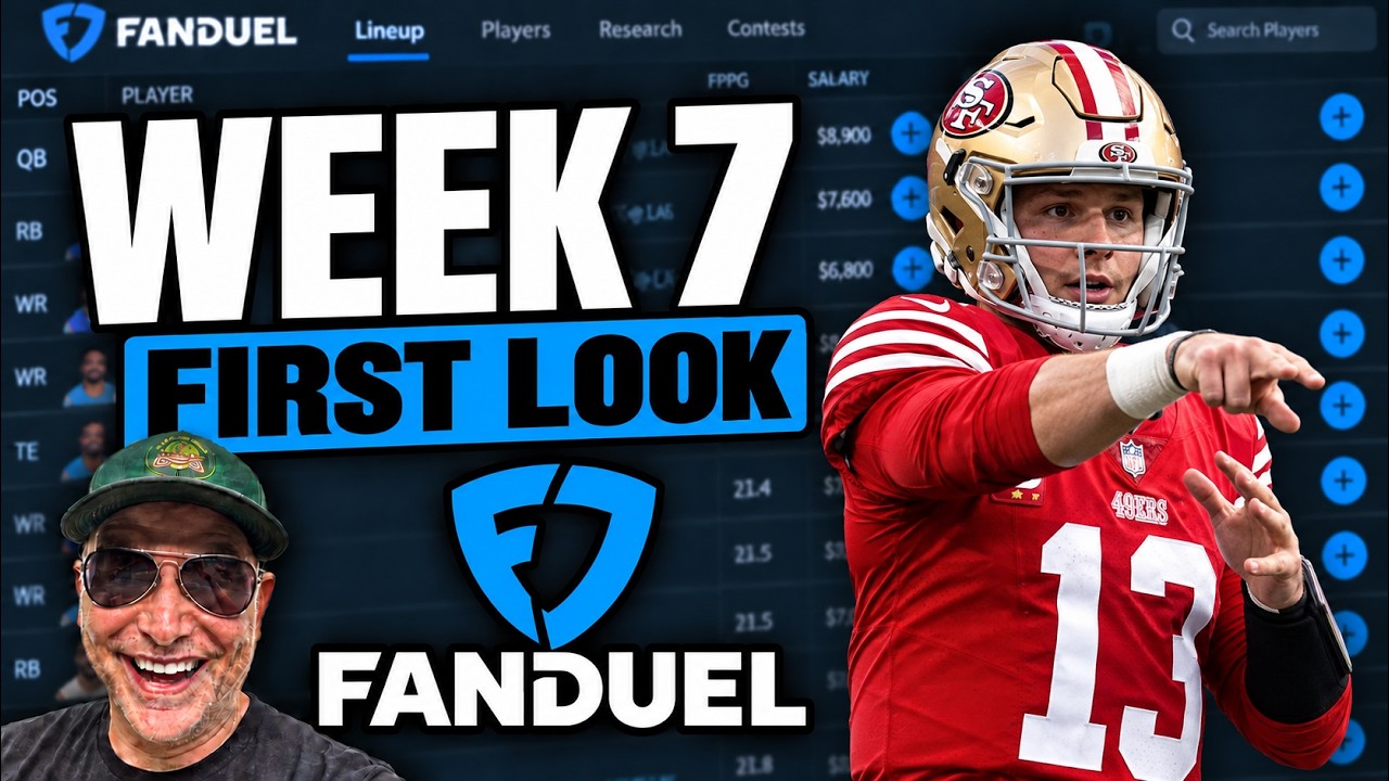NFL DFS Week 7 Strategy for Fanduel 2026