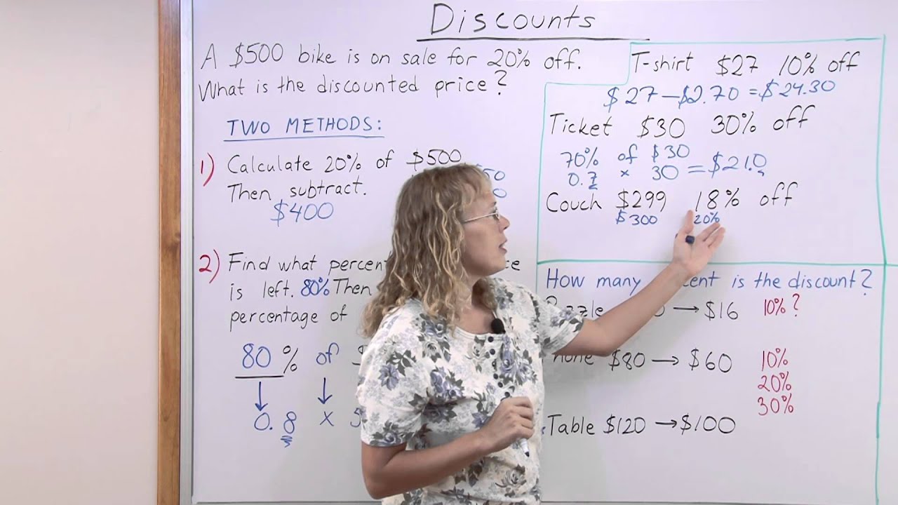 How to calculate discounts