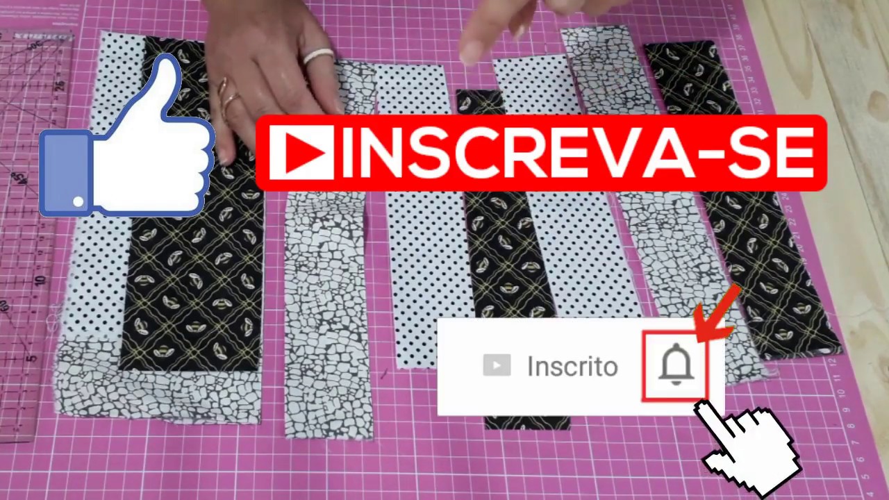 #costuracriativa   #patchwork   Dica para Cortar faixas de Tecidos com Materiais Facilitadores