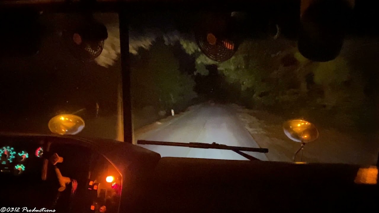 2004 IC CE300 W/ DT466E: A Nighttime Ride in A School Bus With @9sb19