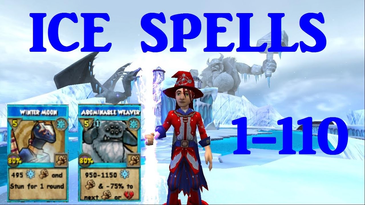 Wizard101: All Ice Spells Level 1-110 (2015)