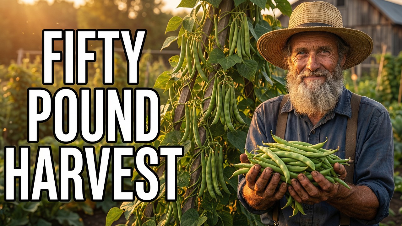The Amish bean trellis system that grows 50 pounds in a single row