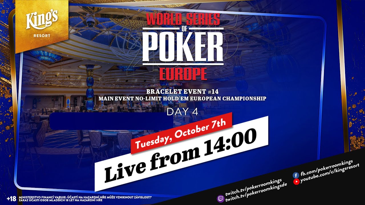 🏆&euro;10,350 WSOPE MAIN EVENT NLH European Championship - Day 4 👑