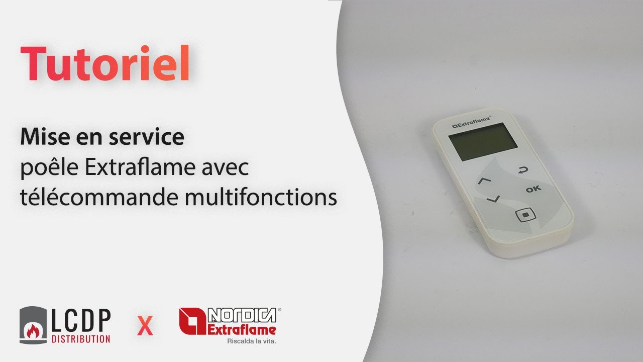 Mise en service   - poêle Extraflame avec télécommande multifonctions