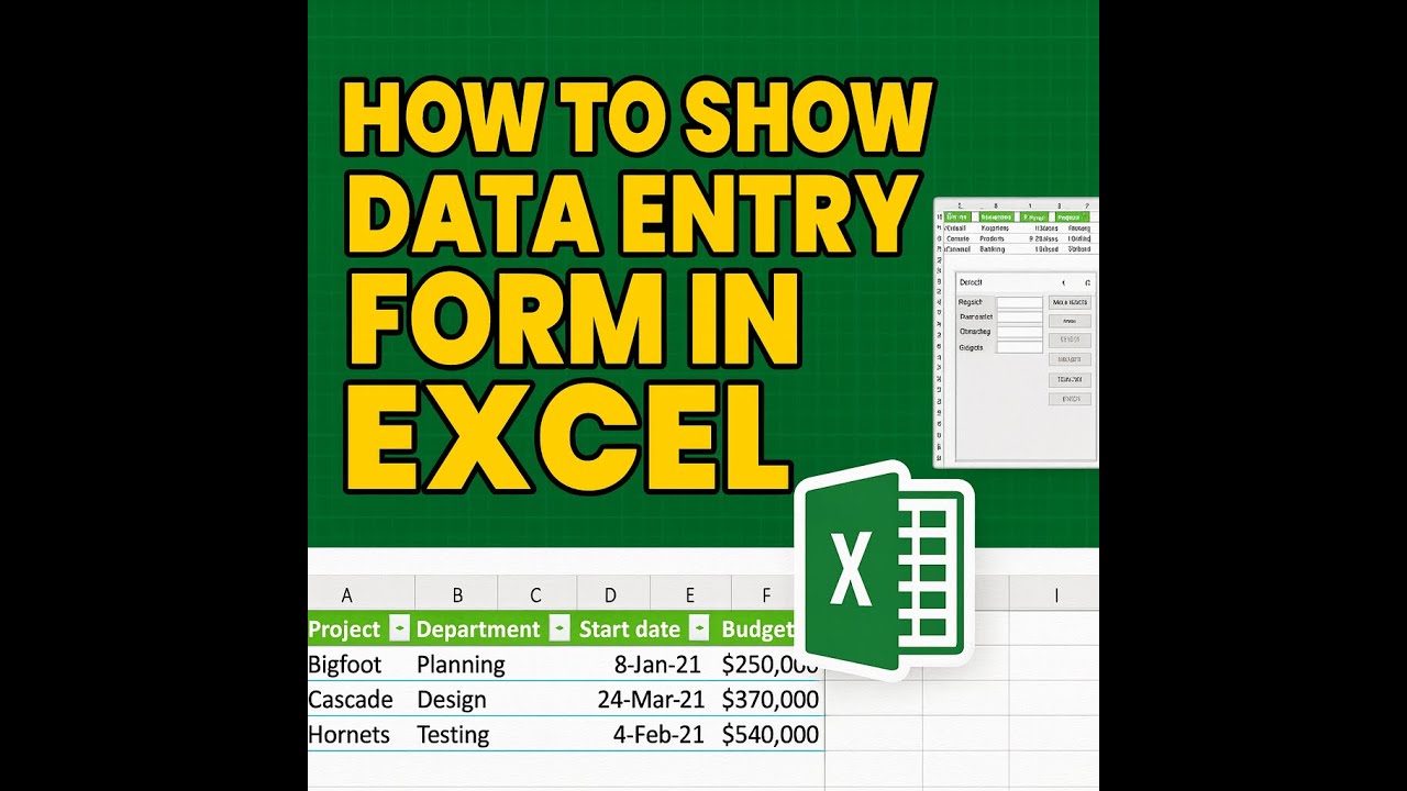 &ldquo;Excel Data Entry Form Tutorial (2007&ndash;2019) | Easy Step-by-Step Guide&rdquo;
