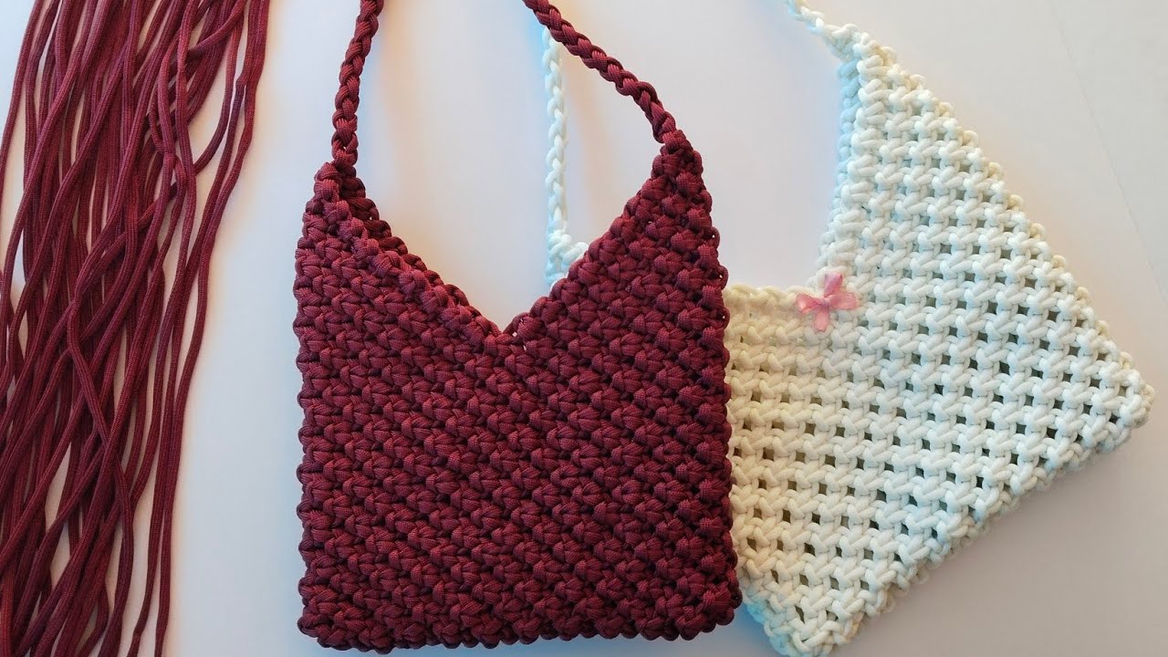 DIY | Macrame bag tutorial | Easy macrame bag making #handmade #diy #macrame