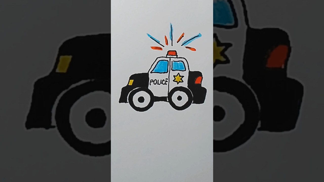 How to Draw a Police Car #drawing