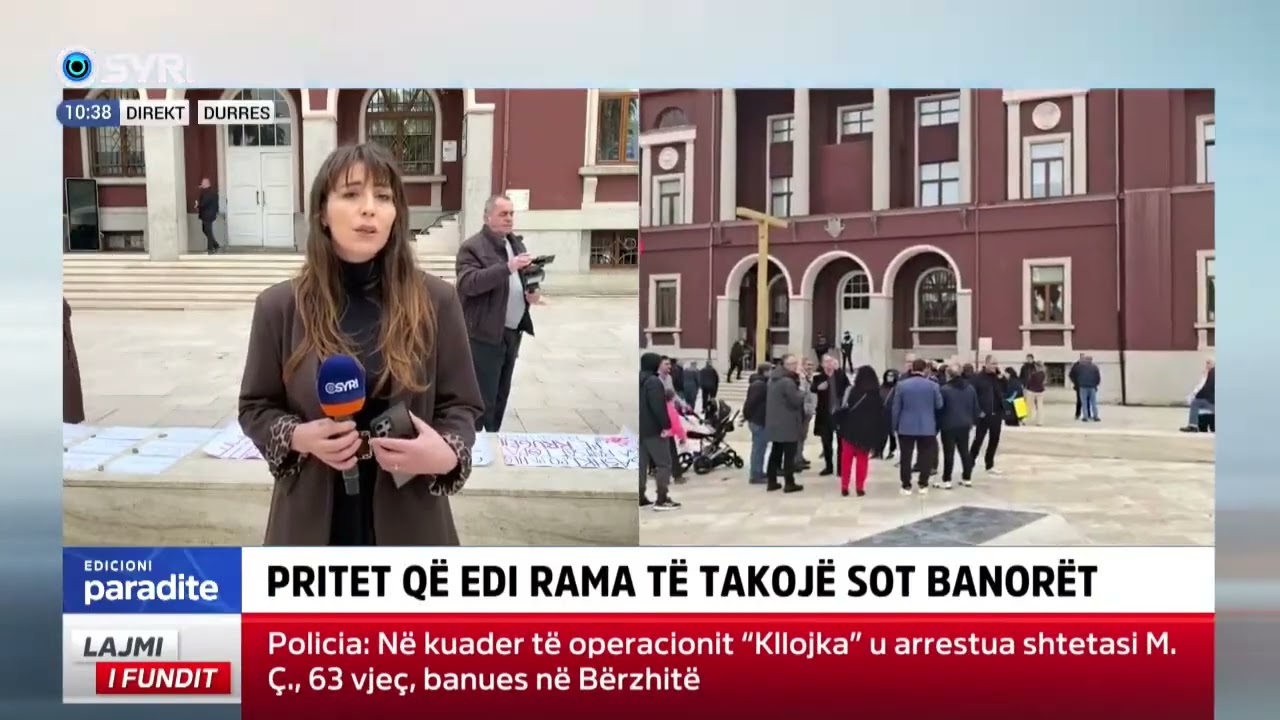 Pritje dhe tension në Durrës: Banorët e 'TID' protestojnë para Bashkisë në mungesë të Ramës