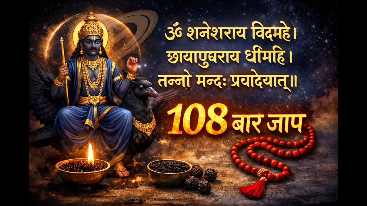 शनिवार विशेष | Shani Gayatri Mantra 108 बार जाप | शनि दोष शांति