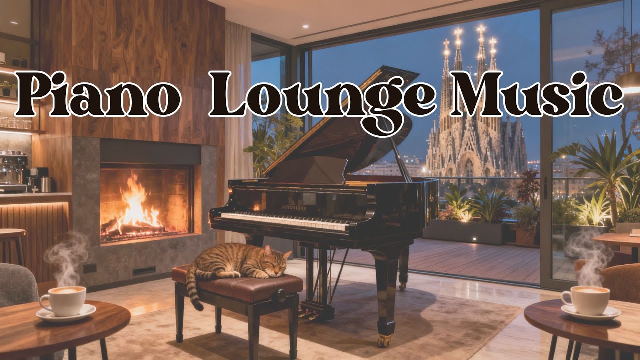 Chill Piano Coffee Lounge Music In Barcelona ☕️ | La Sagrada Familia | 咖啡聽療癒鋼琴與巴賽隆拿聖家堂
