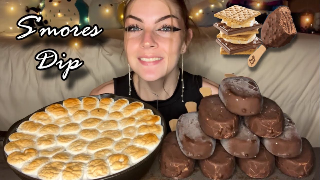S'MORES DIP AND CHOCOLATE ICE CREAM MUKBANG! (Vegan) (No Talking)