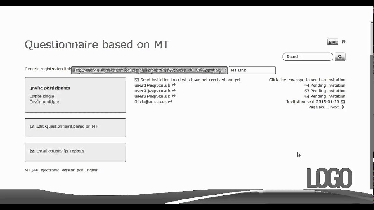 Using the AQR Assessment Management System